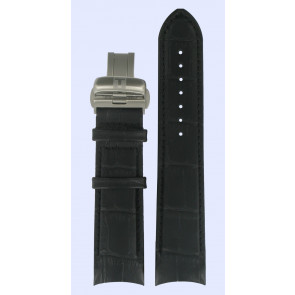 Watch strap Tissot T035.407.16.051.00 - T600041201 / XL Croco leather Black 22mm